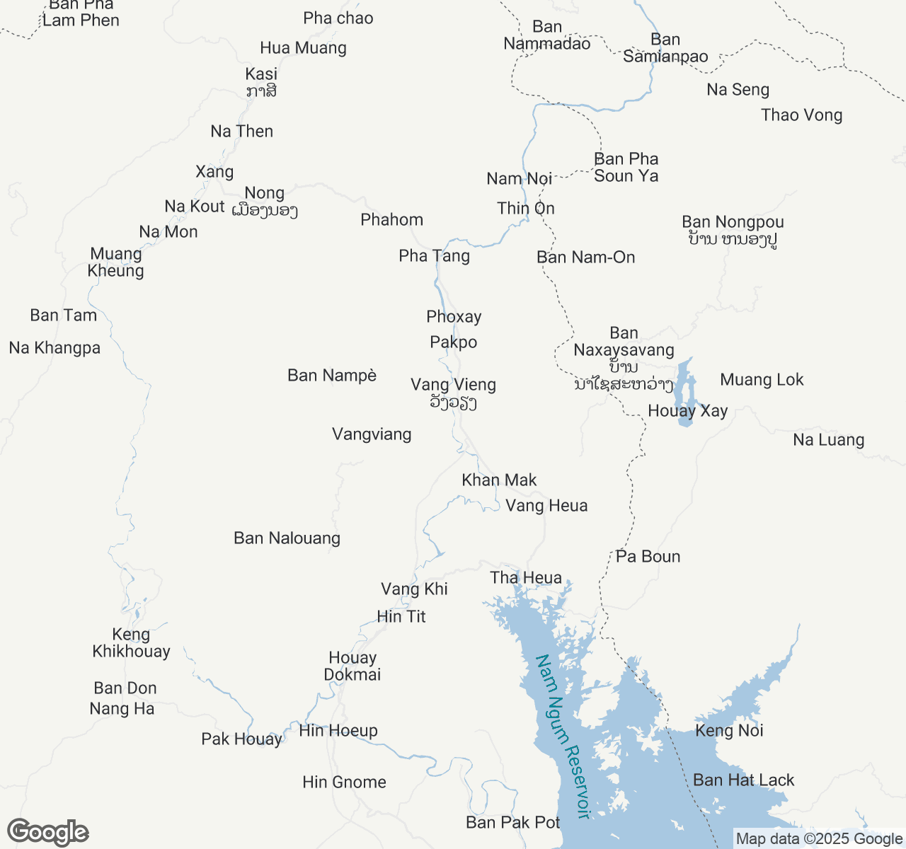 Map of Vang Vieng